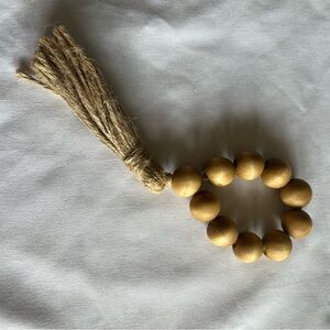 Wooden Bead Tassel Napkin Rings (30)